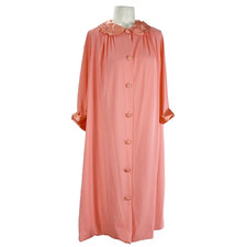 Vintage Gossard Artemis Nylon Robe Lounge Medium Floral Embroidery