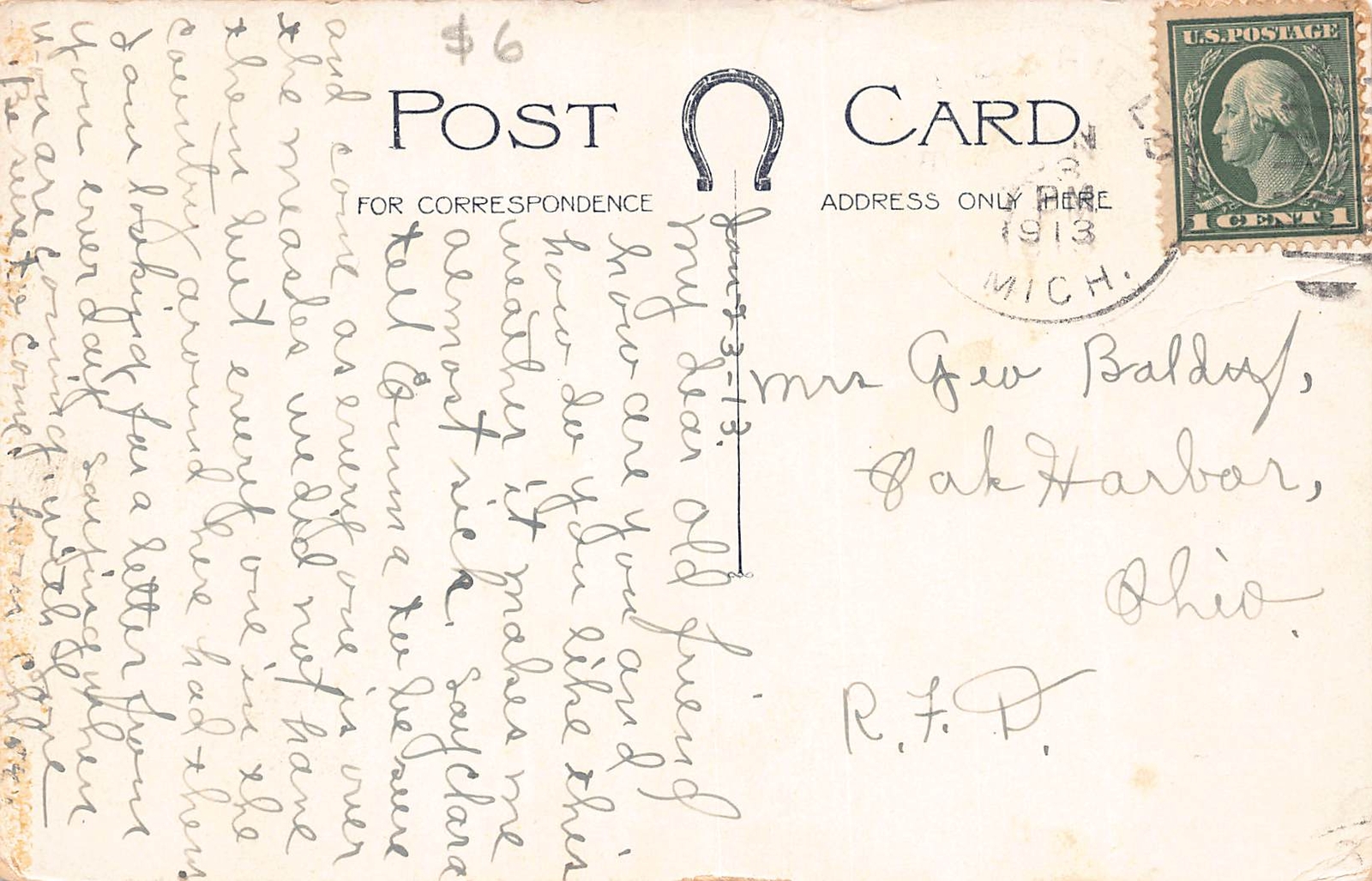 J88/ Blissfield Michigan Postcard c1910 East Blissfield High School 371