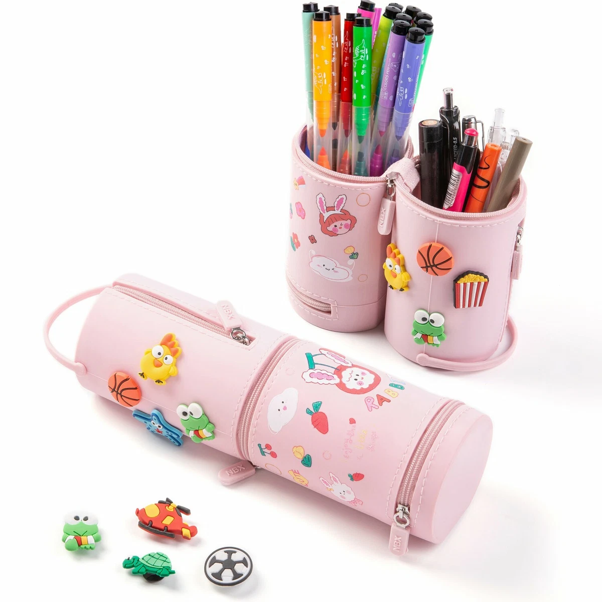Cute Pencil Case for Kids Kawaii Stand Up Pencil Holder with Anime