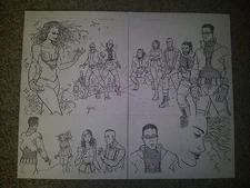 Villalobos E IS FOR EXTINCTION 4 pages 6 & 7 DOUBLE DARK PHOENIX X-MEN SPLASH