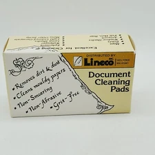 Lineco Document Cleaning Pads Vintage Box `For Maps Art Work Ephemera Etc NIB