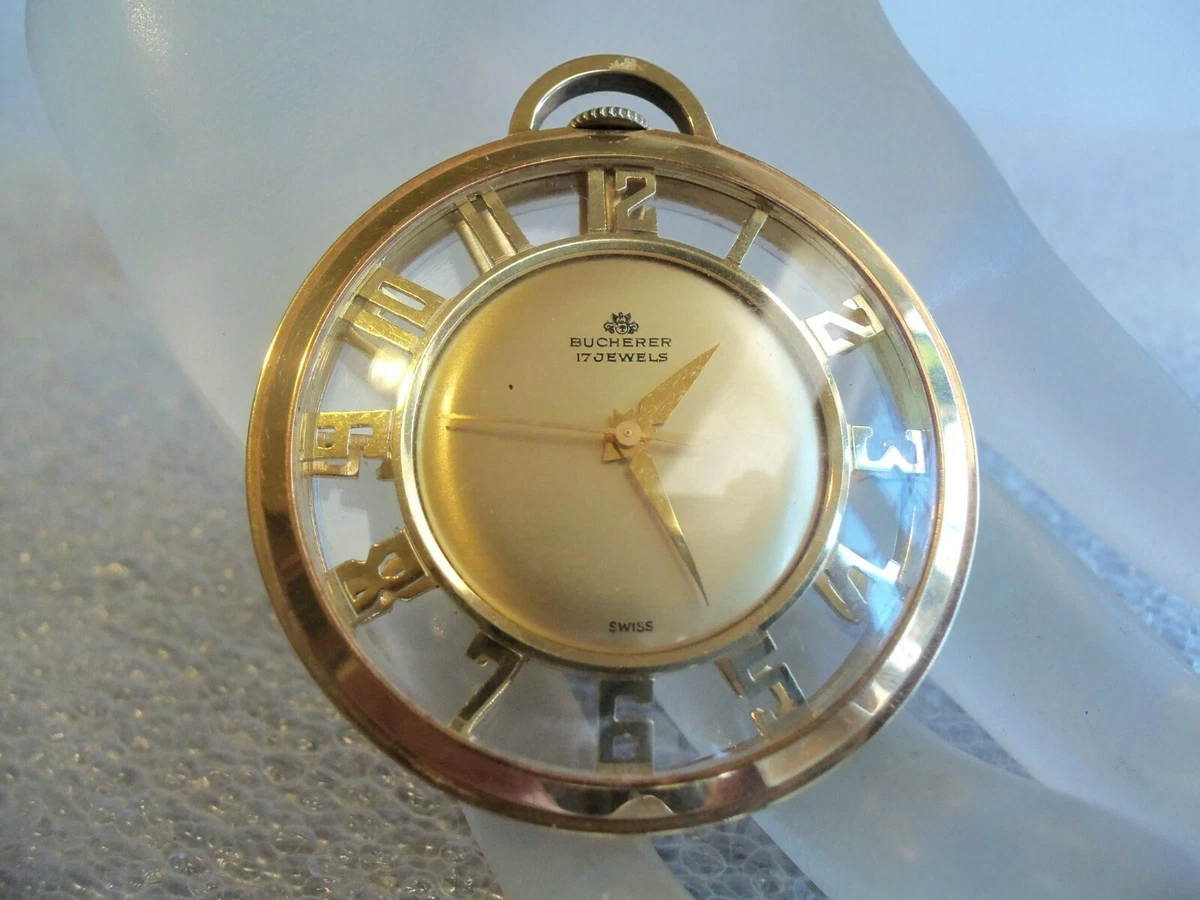 Bucherer pocket watch clearance 17 jewels incabloc