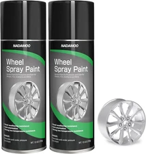 Aluminum Wheel Spray Paint, Semi-Gloss Aerosol Car Rim Paint for Recolor and Pro