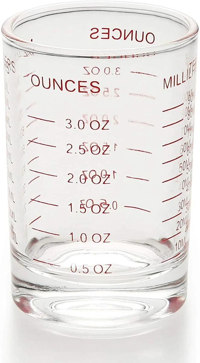 Shot Glass Measuring Cup 3 Ounce/90ML Liquid Heavy High Espresso Glass Cup