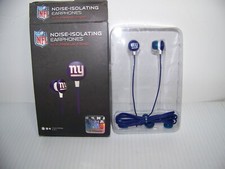 NFL New York Giants Logo Earphones Hi-Fi Premium Sound Noise- Isolating Earbuds