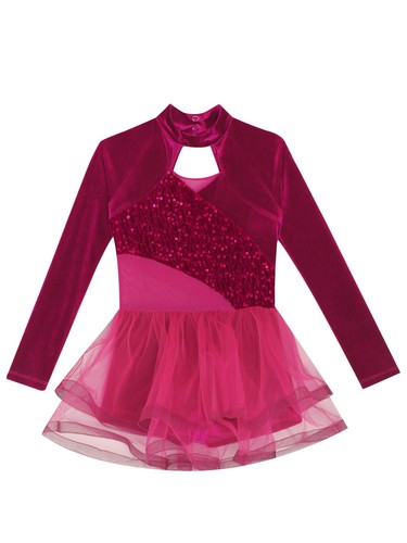 Kids Girls Costume Built-in Shorts Dancewear Birthday Party Dress Sparkling - Picture 51 of 57