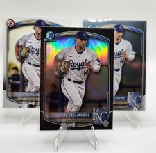 Set of 3 - 2025 Bowman Chrome: Jac Caglianone: Reptilian Refractor, Chrome, Base