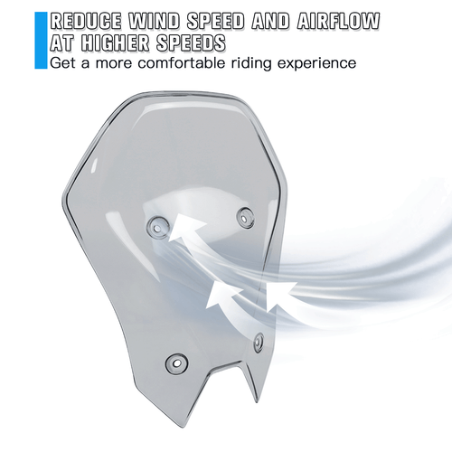 Large Tall Windshield Windscreen Wind Deflectors For Kawasaki Z900 2025-2026 - Picture 4 of 9