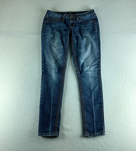 YMI Women Jeans Blue Tag Size 5 (30x30) Low Rise Skinny Stretch Denim