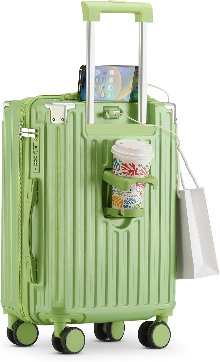 20In Expandable Carry-On Luggage with 360° Spinner Wheels & TSA Lock Airline Approved-image