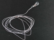 Dolls House Single Clear 12v Pea Light Bulb with a 12 Inch White Wire 60ma EL234