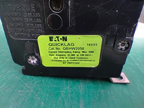 Eaton QBHW QBHW2050 2 Pole 50 Amp 240V Bolt On Circuit Breaker - Picture 4 of 4