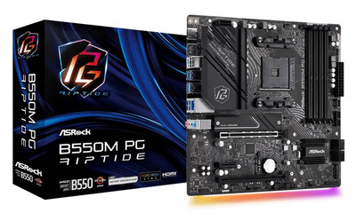 ASRock B550M PG Riptide AMD B550 Sockel AM4 Micro ATX DDR4-SDRAM Mainboard