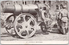 Austrian Howitzer Cannon Military Soldiers WW1 Ward Lock Co Litho Postcard H66