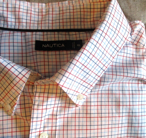 NAUTICA Men's Long Sleeve Dress Shirt 4XBig Multi-Colored Plaid - Picture 6 of 6