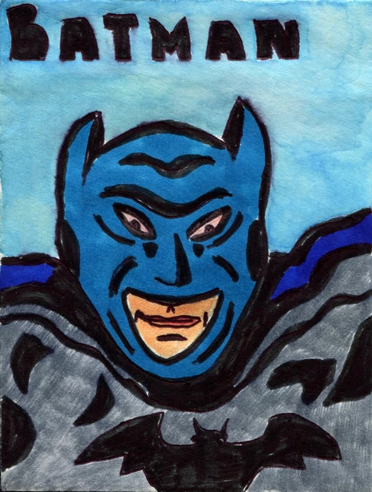 1981 C WINSTON Hand Drawn & Painted BATMAN Superhero First Day Cover FDC - Image 4 of 4