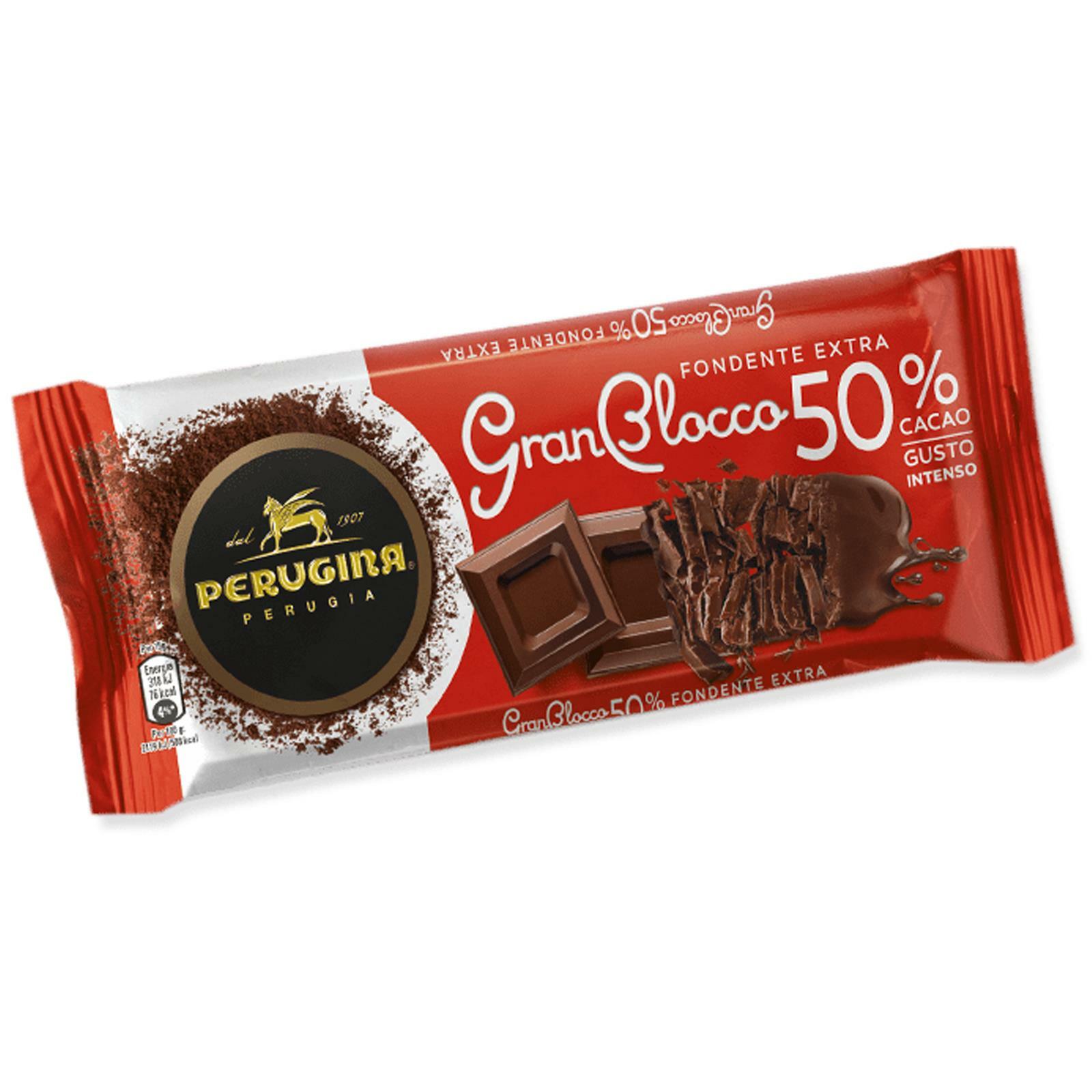 GRANBLOCCO FONDENTE EXTRA 50%  PERUGINA 150 GR TAVOLETTA CIOCCOLATA DOLCIUMI