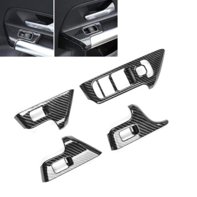 Carbon Fiber Print Window Switch Panel Cover Trim ABS Fits 20-25 X247 GLB250 35