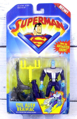 Evil Alien Brainiac Action Figure - Superman Animated Series  1996 Kenner SEALED