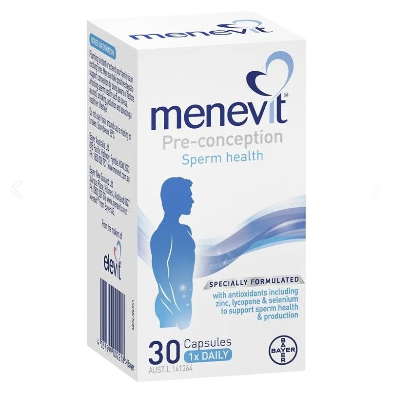 Elevit 100 Tablets & Menevit 30 Capsules Pregnancy Planning Kit Combo Supply - Image 4 of 4
