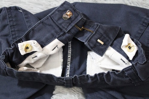 Dickies Shorts Boys 8 Dark Blue School Uniform Adjustable Waist Vintage - Picture 5 of 6
