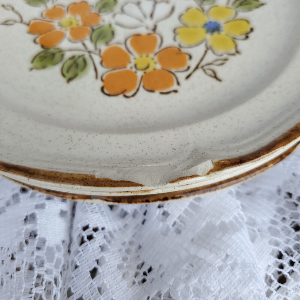 Vintage HEARTHSIDE STONEWARE Spring Garden Baroque Japan Set/Lot 3