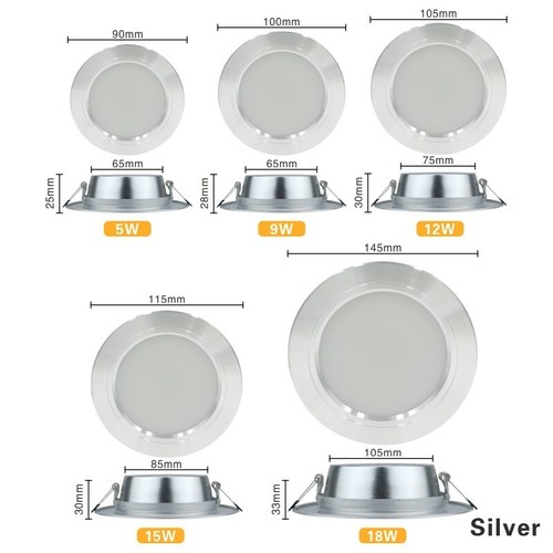 LED Recessed Ceiling Downlight Lamps 5W 9W 12W 15W 18W 230V 240V Ultra Bright - Picture 12 of 15