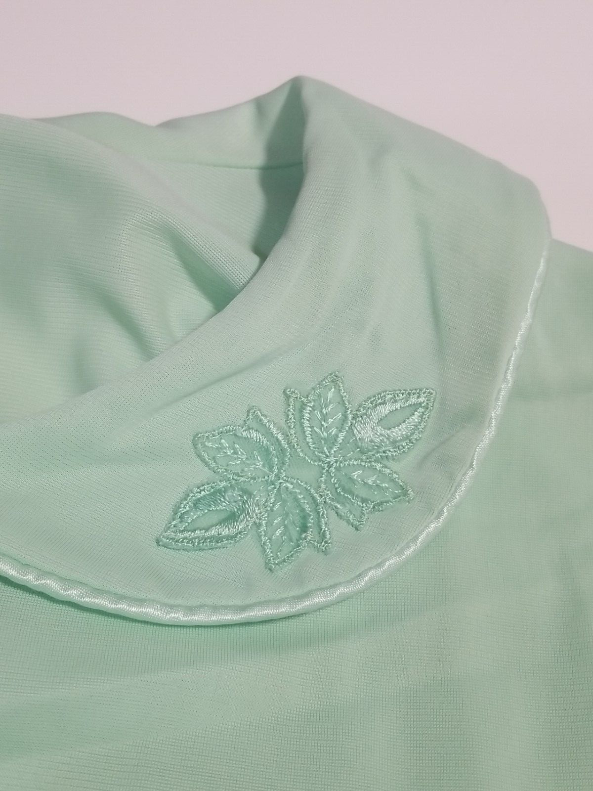 Lorraine Housedress Robe L Vintage 70s Green Knee… - image 6