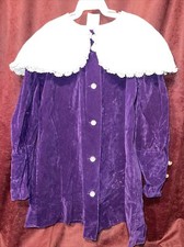 Vintage Girls Purple Velvet Dress Holiday Christmas Lace 6 USA Toddler Girls