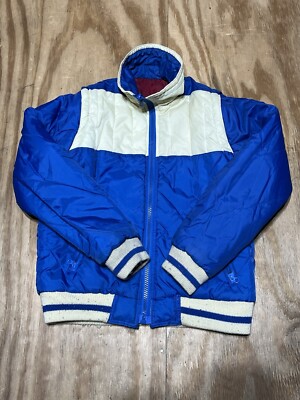 cobble stone puffer jacket women small multicolor zip @urack Vintage Retro