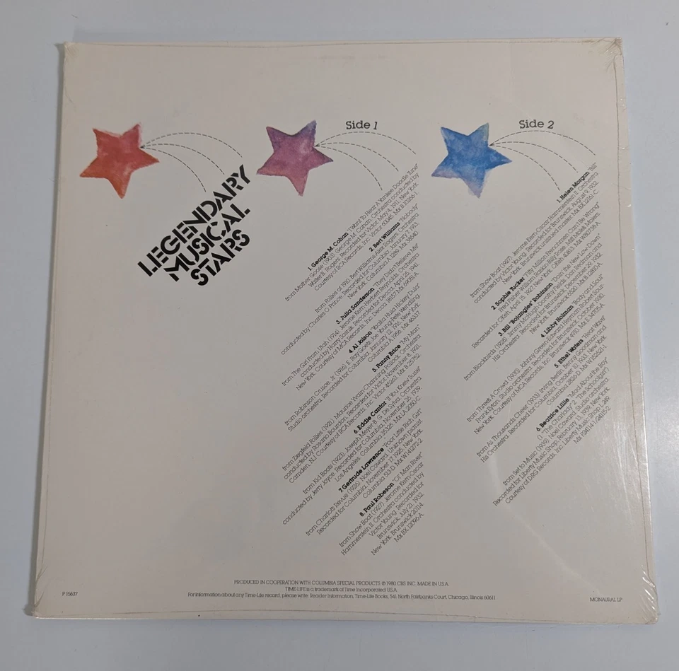 Brand New Legendary Musical Stars 1980 Time Life Vinyl LP Record P 15637 Sealed - Image 2 of 4
