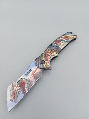 Albainox Messer 3D Dragon Folder Taschenmesser Drachenmotiv 3Cr13MoV Stahl
