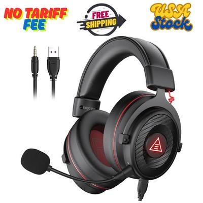 E900 Pro USB Gaming Headset for PC - Computer Headset with Detachable Noise ...