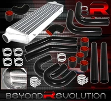 Turbo Charger Tube & Fin Intercooler Fmic + 64mm Piping Kit + Couplers + Clamps