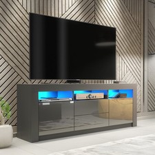 TV Stand – 160cm – High Gloss Doors – LED Modern Storage Cabinet – LUNARO