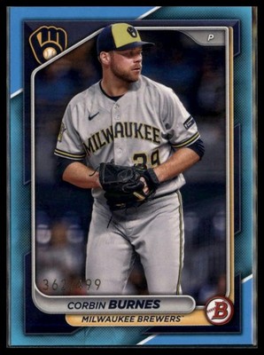 2024 Bowman #45 Corbin Burnes Sky Blue #/499