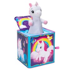 Schylling UJB Pop  Glow Unicorn Jack In The Box