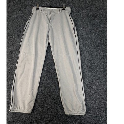 Alleson Athletic Baseball Pants Women Small Grey Navy Piping Performance Sport