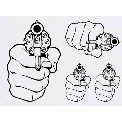 4 x ''Point Blank'' Temporäre Tattoos / Transfers (TO00101354)