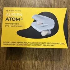 Audien ATOM 2 Wireless Rechargeable OTC Hearing Aids