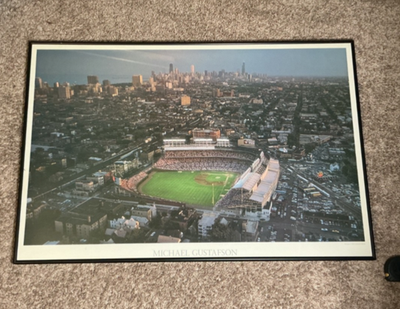 #ad #ad Wrigley Field Skyline 1988 Michael Gustafson Photography Large 24x36 $72.00