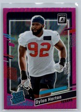 Dylan Horton 340 2023 Donruss Optic Rated Rookie Preview Pink Prizm Texans Card. rookie card picture