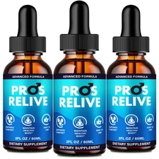 Pros Relive Drops, ProsRelive Supplement Droppers for Prostate (3 Pack)