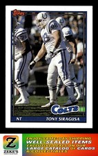 1991 Topps #350 Tony Siragusa RC COLTS