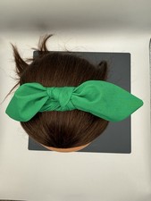Green Homemade Tie Knot Headband Hair Accessories For Girls Women