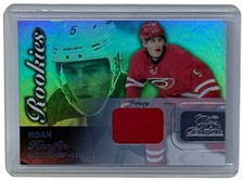 Noah Hanifin 2015-16 Fleer Flair Showcase Row 0 Rookies Materials Hurricanes #37