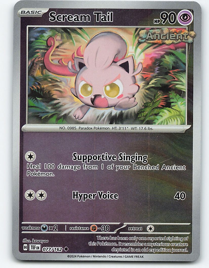 Scream Tail #077/162, Reverse Holo Pokemon card