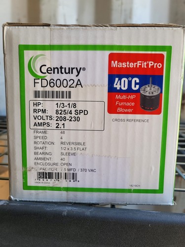 Century Fd6002a Direktantrieb Gebläsemotor, 1/3, 1/8 PS - Bild 3 von 6