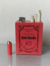Gro&szlig;es Roth-H&auml;ndle XXL Tischfeuerzeug Holz Werbeaufsteller 70er Vintage