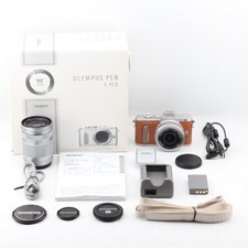 430shot  MINT w/Box  Olympus PEN E-PL8 Digital Camera w/ 14-42mm 40-150mm Lens JP
